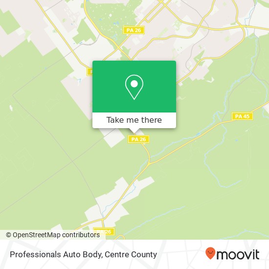 Professionals Auto Body map