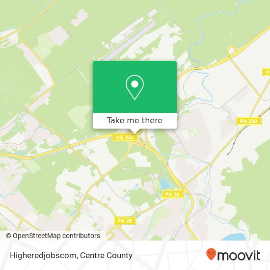 Higheredjobscom map