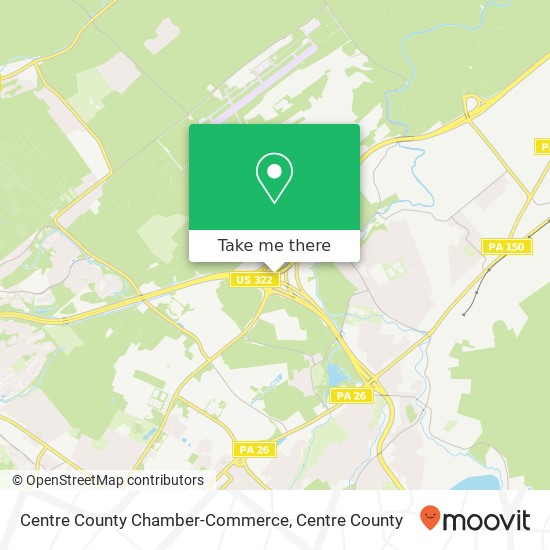 Centre County Chamber-Commerce map