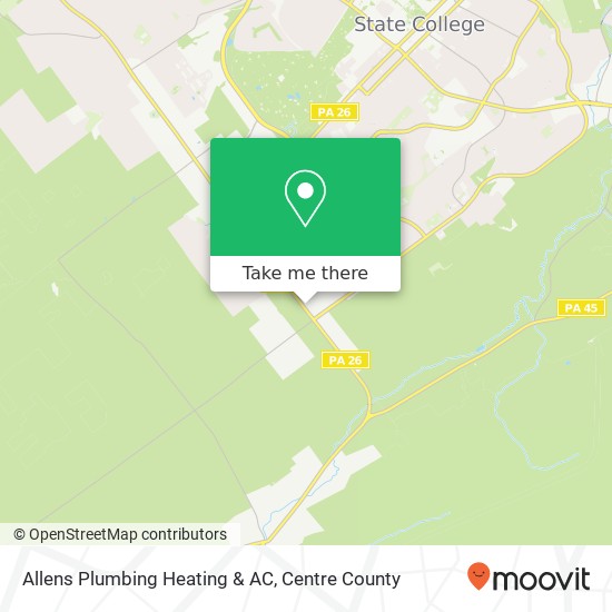 Mapa de Allens Plumbing Heating & AC