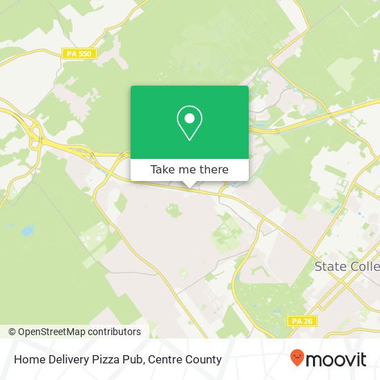 Mapa de Home Delivery Pizza Pub