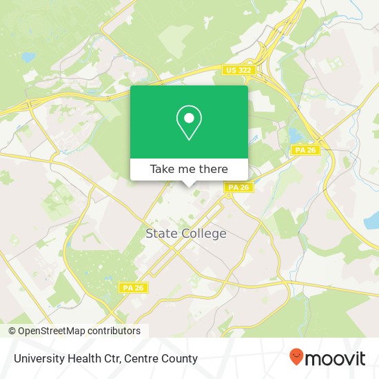 University Health Ctr map