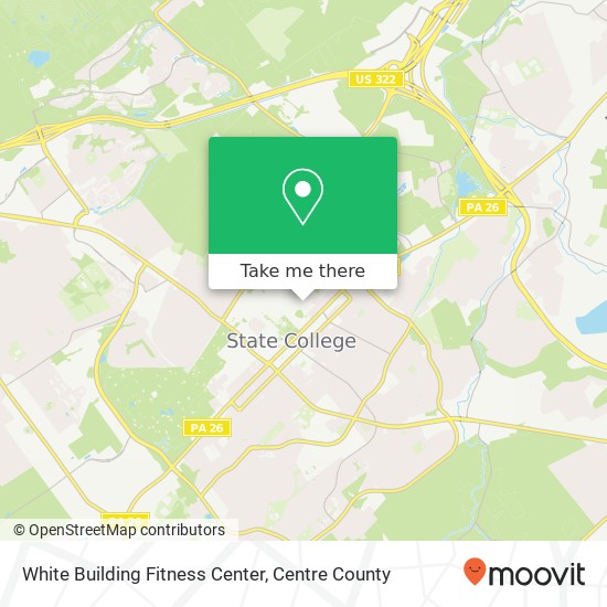 White Building Fitness Center map