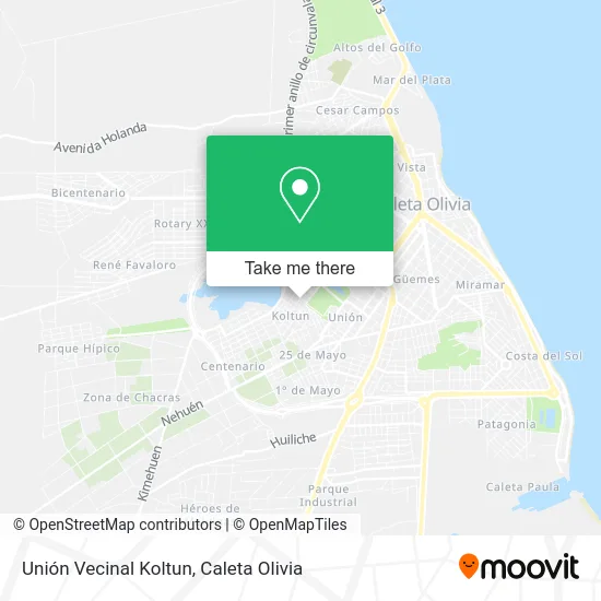 Mapa de Unión Vecinal Koltun