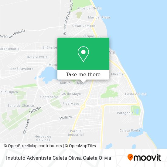 Instituto Adventista Caleta Olivia map