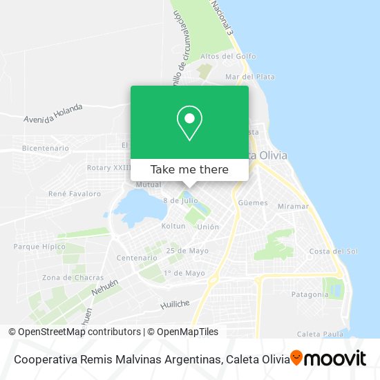 Mapa de Cooperativa Remis Malvinas Argentinas