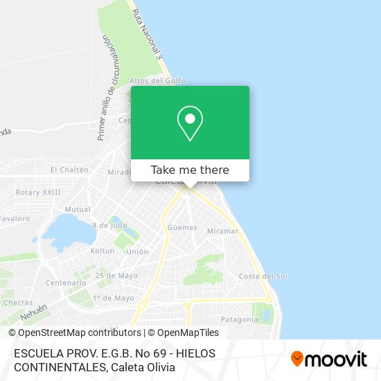 ESCUELA PROV. E.G.B. No 69 - HIELOS CONTINENTALES map