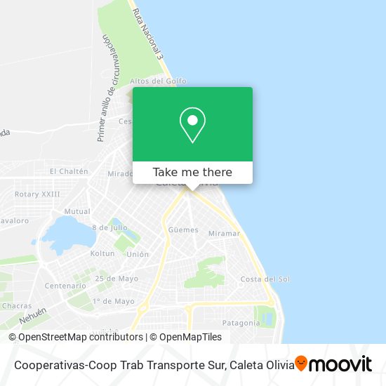 Mapa de Cooperativas-Coop Trab Transporte Sur