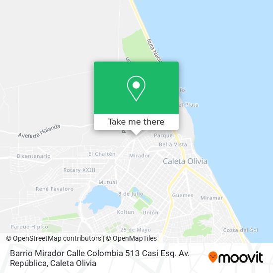 Mapa de Barrio Mirador Calle Colombia 513 Casi Esq. Av. República