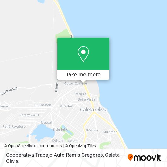 Cooperativa Trabajo Auto Remis Gregores map