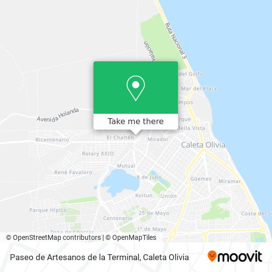 Paseo de Artesanos de la Terminal map