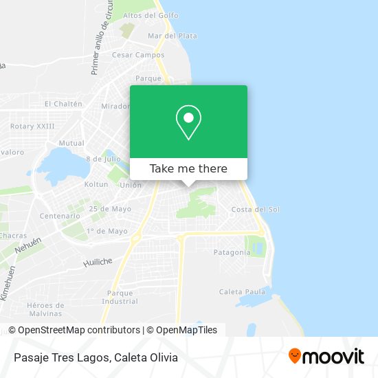 Mapa de Pasaje Tres Lagos