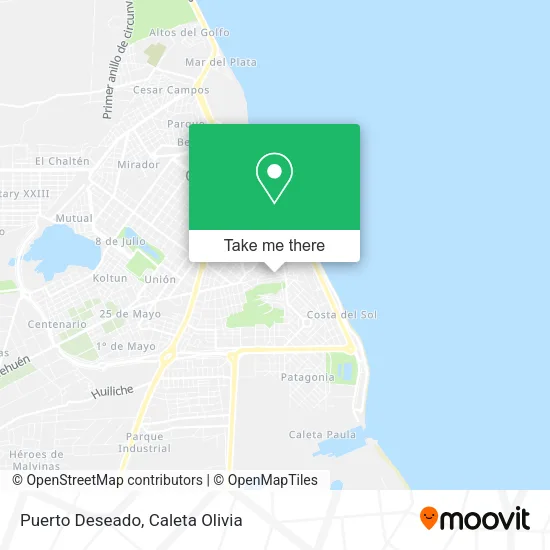 Mapa de Puerto Deseado