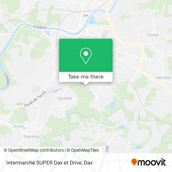 Intermarché SUPER Dax et Drive map