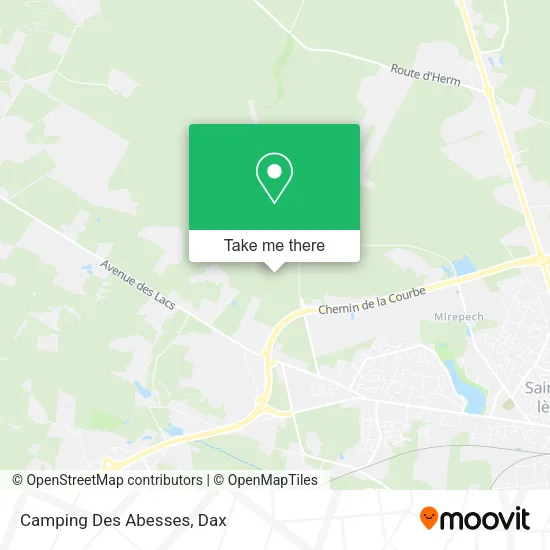 Camping Les Abesses map