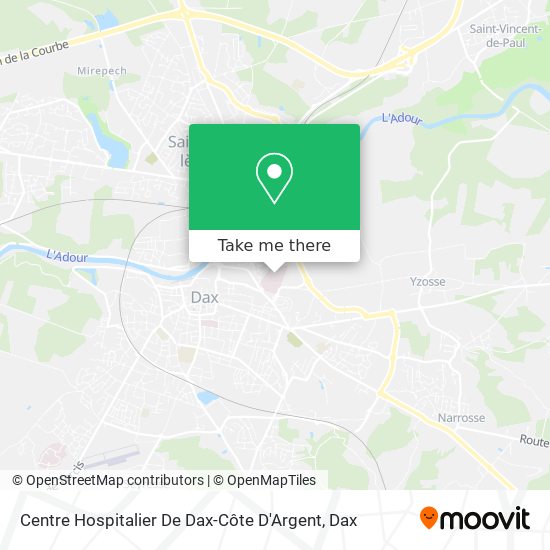 Centre Hospitalier De Dax-Côte D'Argent map