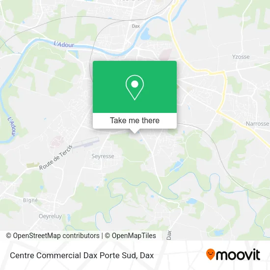 Centre Commercial Dax Porte Sud map
