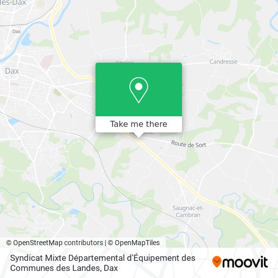 Syndicat Mixte Départemental d'Équipement des Communes des Landes map