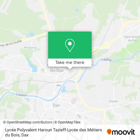 Lycée Polyvalent Haroun Tazieff-Lycée des Métiers du Bois map