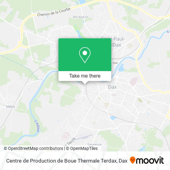 Centre de Production de Boue Thermale Terdax map