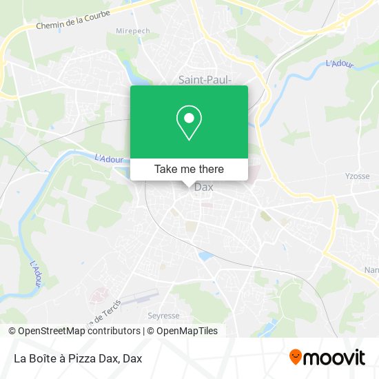 Mapa La Boîte à Pizza Dax