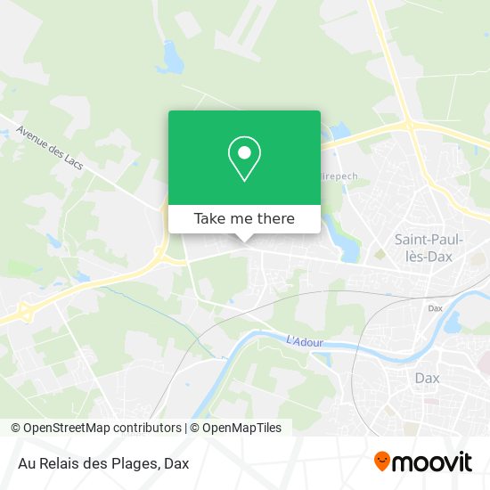 Au Relais des Plages map