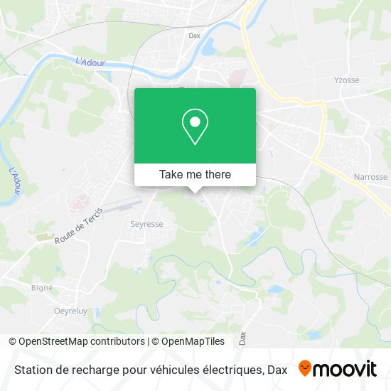 Station de recharge pour véhicules électriques map