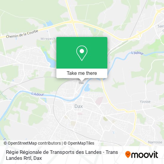 Régie Régionale de Transports des Landes - Trans Landes Rrtl map