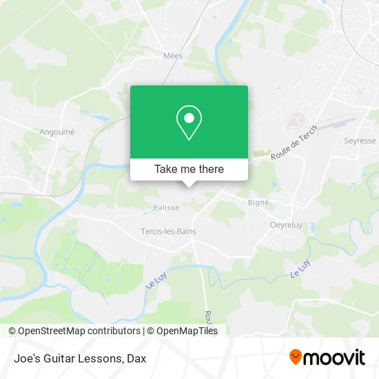 Joe's Guitar Lessons map