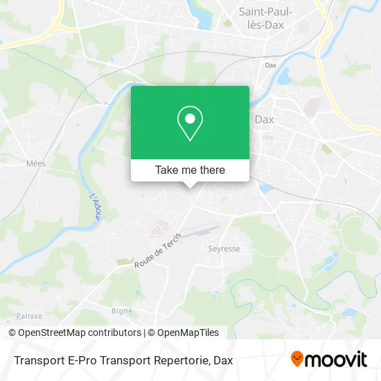Transport E-Pro Transport Repertorie map