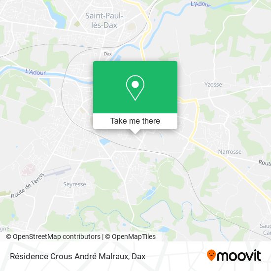 Résidence Crous André Malraux map