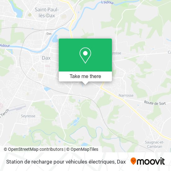 Station de recharge pour véhicules électriques map