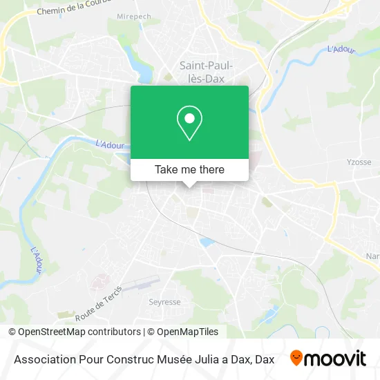 Association Pour Construc Musée Julia a Dax map