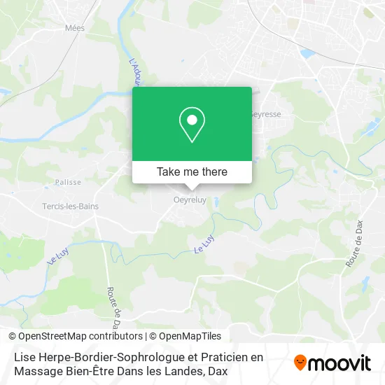 Lise Herpe-Bordier-Sophrologue et Praticien en Massage Bien-Être Dans les Landes map