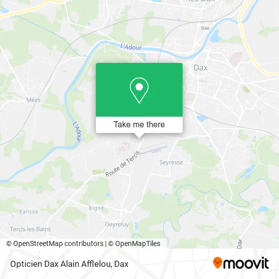 Opticien Dax Alain Afflelou map