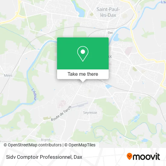 Sidv Comptoir Professionnel map