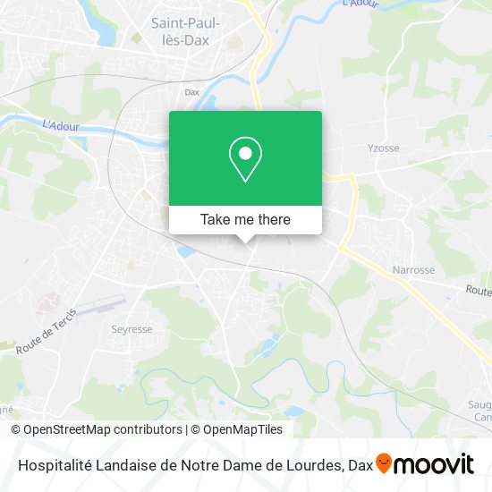 Hospitalité Landaise de Notre Dame de Lourdes map
