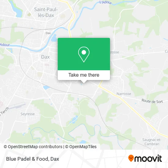 Blue Padel & Food map
