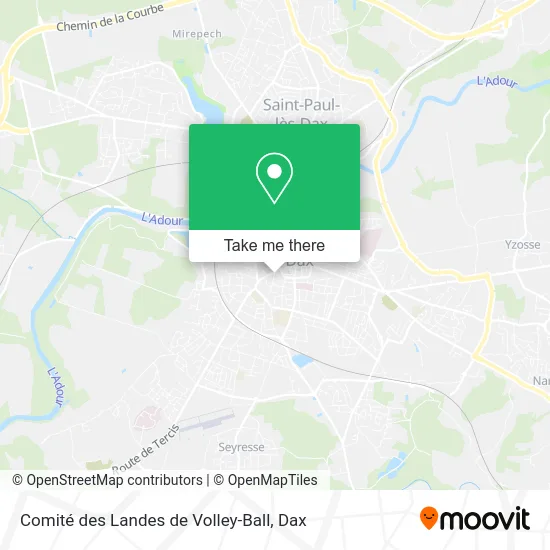 Comité des Landes de Volley-Ball map