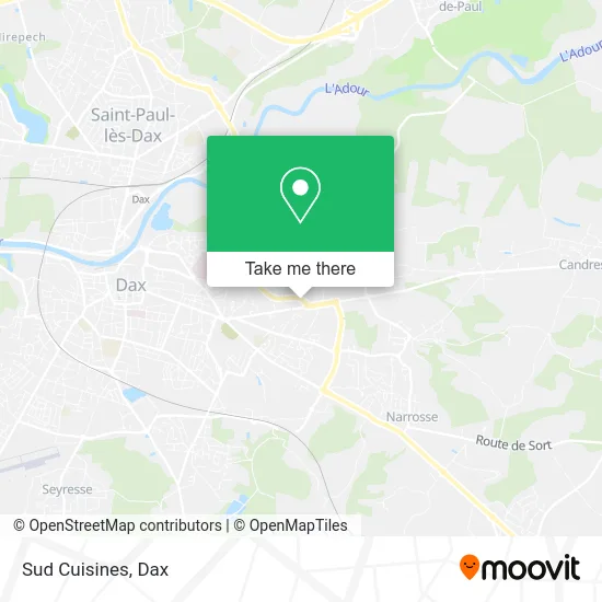 Sud Cuisines map