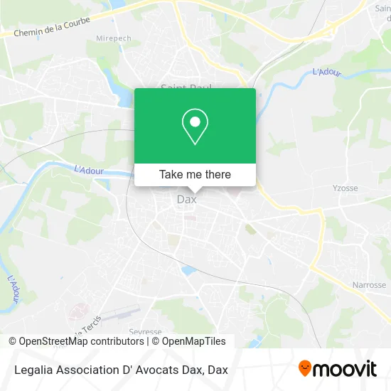 Legalia Association D' Avocats Dax map