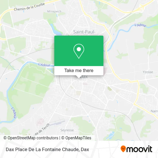 Dax Place De La Fontaine Chaude map