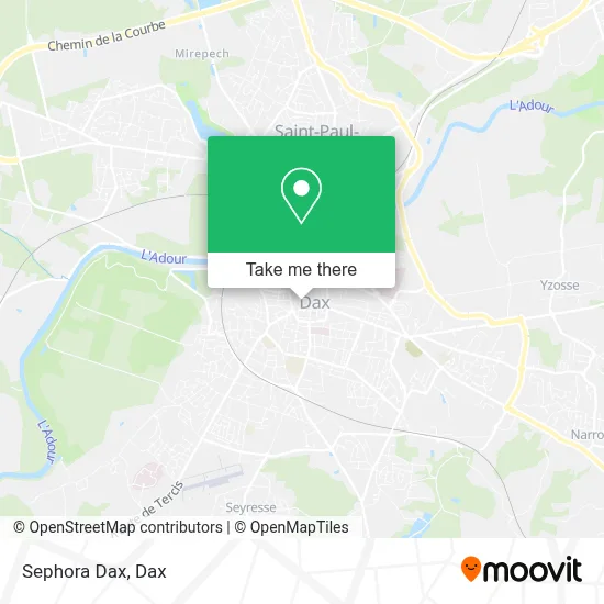 Sephora Dax map
