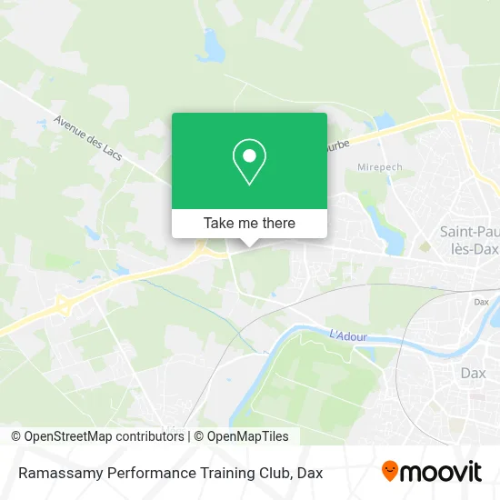 Ramassamy Performance Training Club map