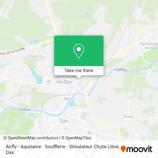 Airfly - Aquitaine : Soufflerie - Simulateur Chute Libre map