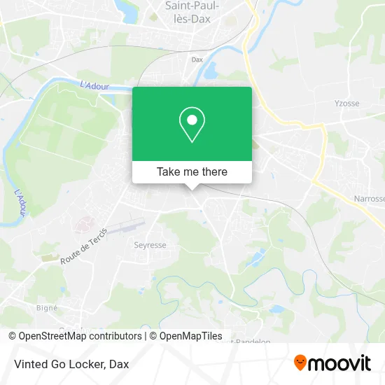 Vinted Go Locker map