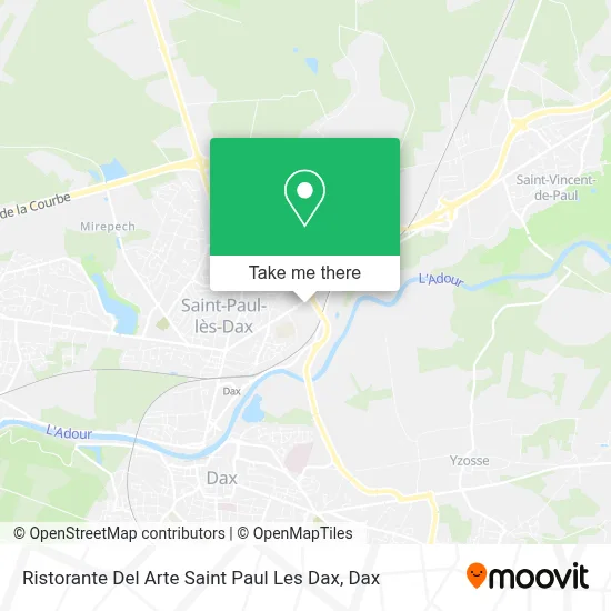 Ristorante Del Arte Saint Paul Les Dax map