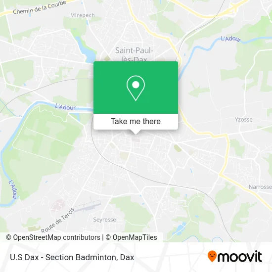 U.S Dax - Section Badminton map