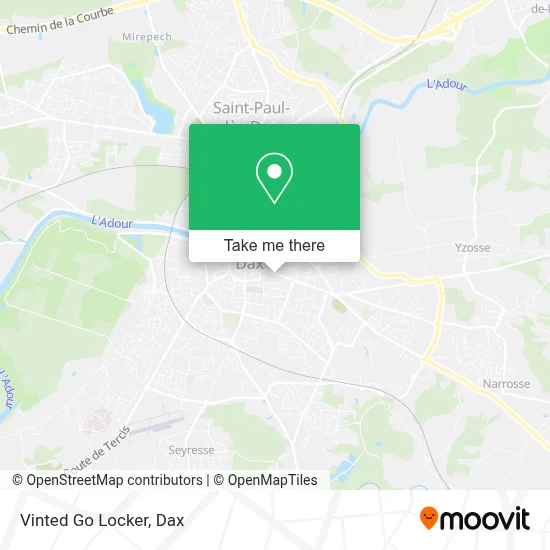 Vinted Go Locker map