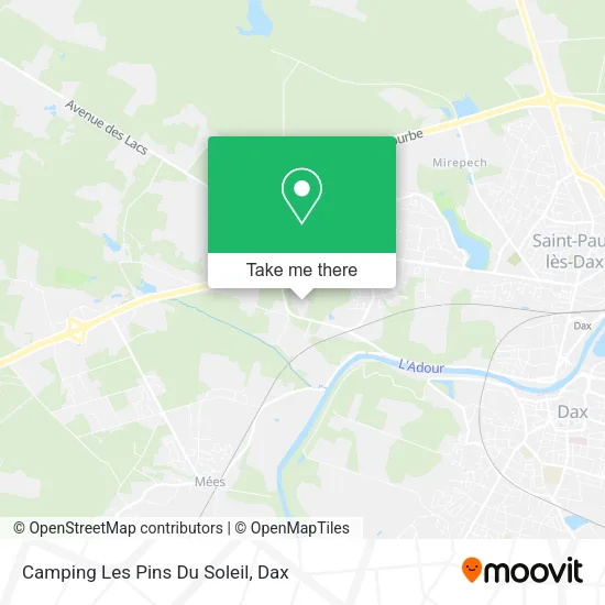 Camping Les Pins Du Soleil map